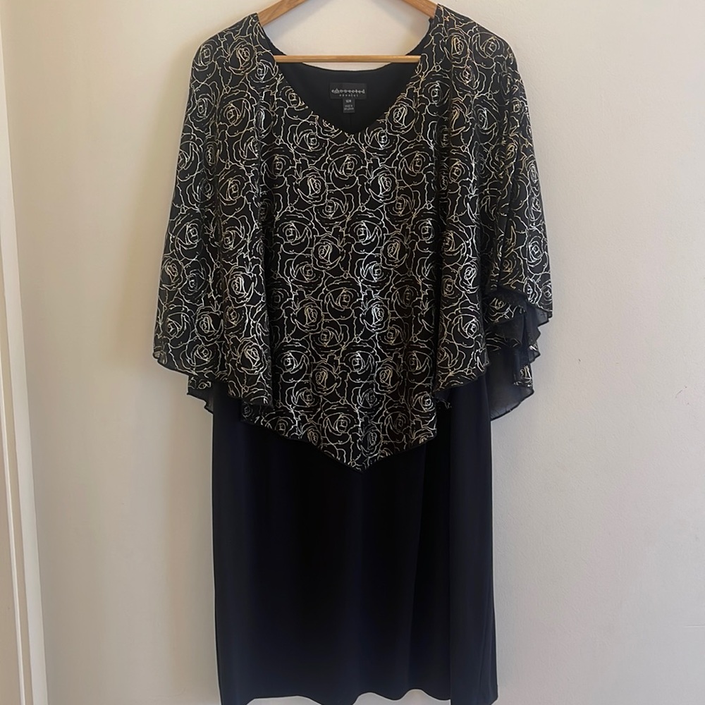 Connected apparel Gold foil roses Dress